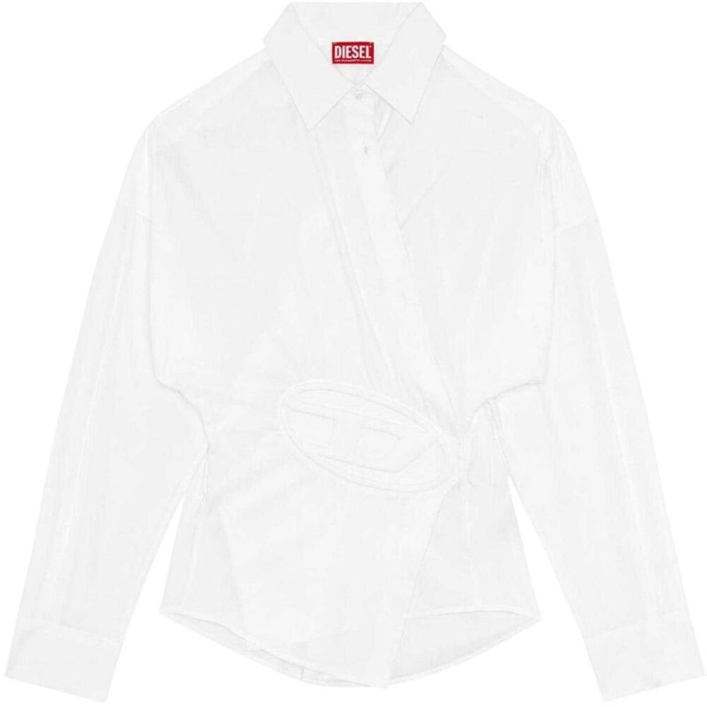 Diesel Womens/Ladies C-Siz-N2 Embossed Shirt / Bright White
